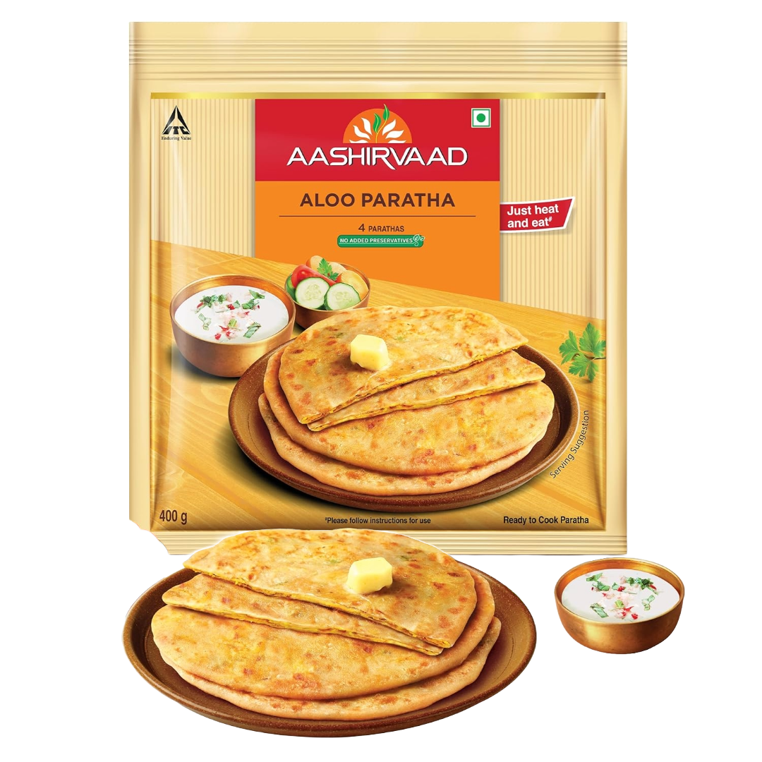 Aashirvaad Ready To Cook Aloo Paratha, 400g
