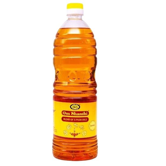 Cycle Om Shanthi Pure Puja Oil Bottle - Jasmine, 1L
