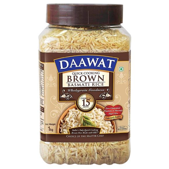 Daawat Brown Basmati Rice Jar, 1kg