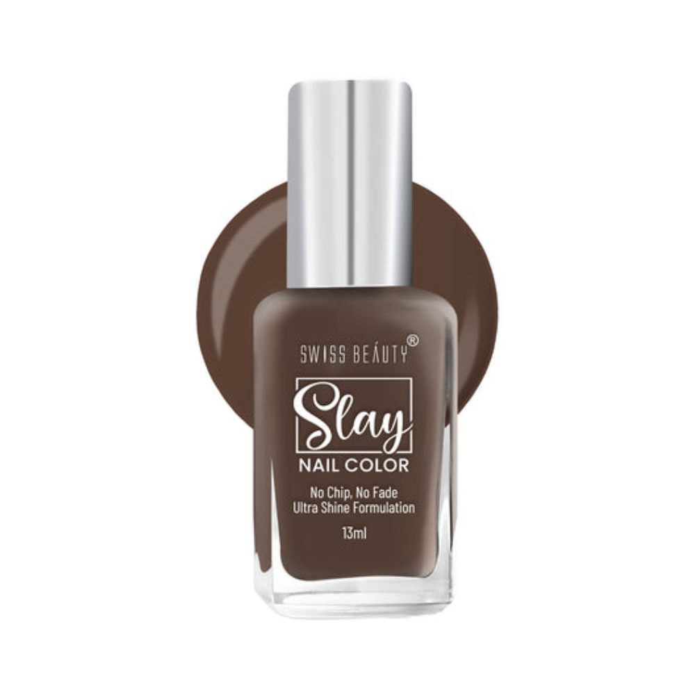 Swiss Beauty Slay Nail Color - Hot Chcocolate 415, 13ml