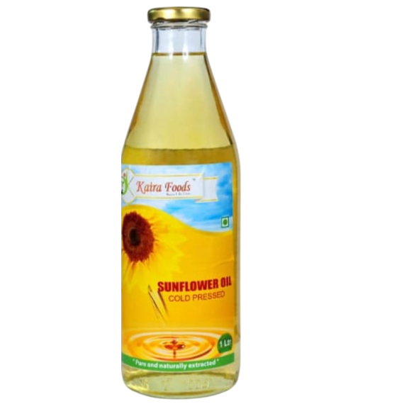 Kaira Foods Cold Pressed Sunflower Oil, 1L