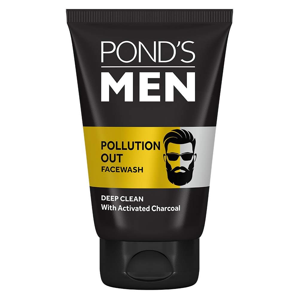 Ponds Men Pollution Out Activated Charcoal Deep Clean Facewash, 50g
