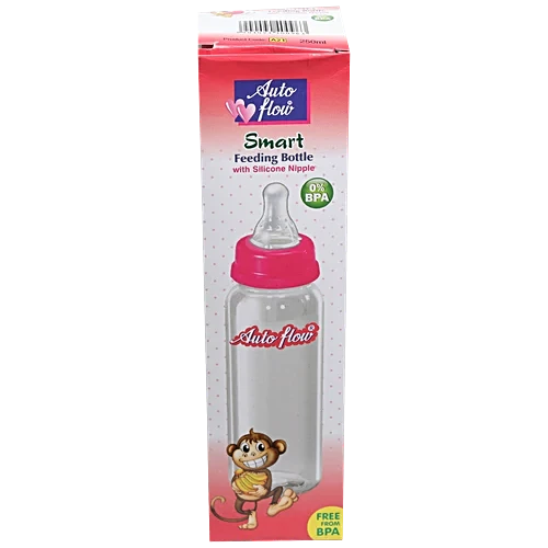 Auto flow Smart Feeding Bottle With Silicone Nipple, 125ml