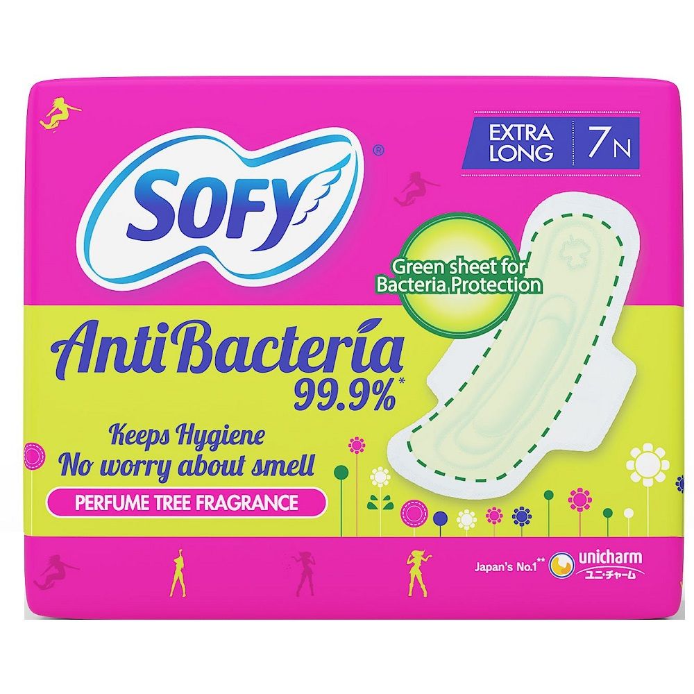 Sofy Body Fit Anti Bacteria Sanitary Pads - XL, 7pcs