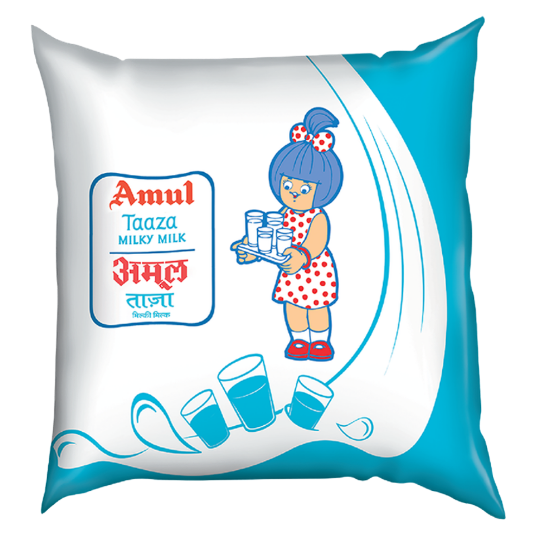 Amul Taaza Toned Fresh Milk Pouch, 500ml