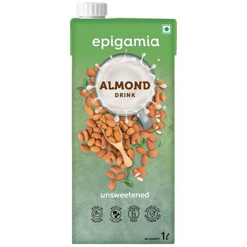 Epigamia Unsweetened Almond Milk Tetra Pack, 1L