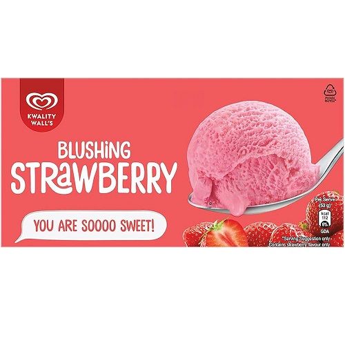 Kwality Wall's Party Pack Ice Cream Carton - Strawberry, 700ml