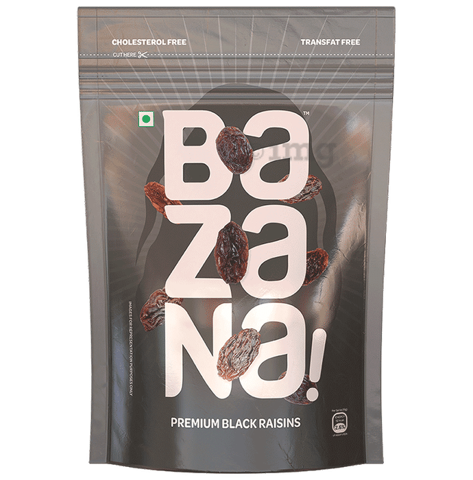 Bazana Premium Raisin / Kishmish Standy Pouch - Black, 210g