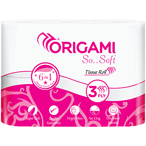 Origami So Soft Toilet Roll - 3 Ply, 6pc