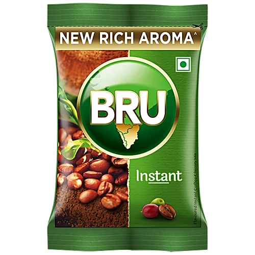 Bru Rich Aroma Instant Coffee Powder Pouch, 50g