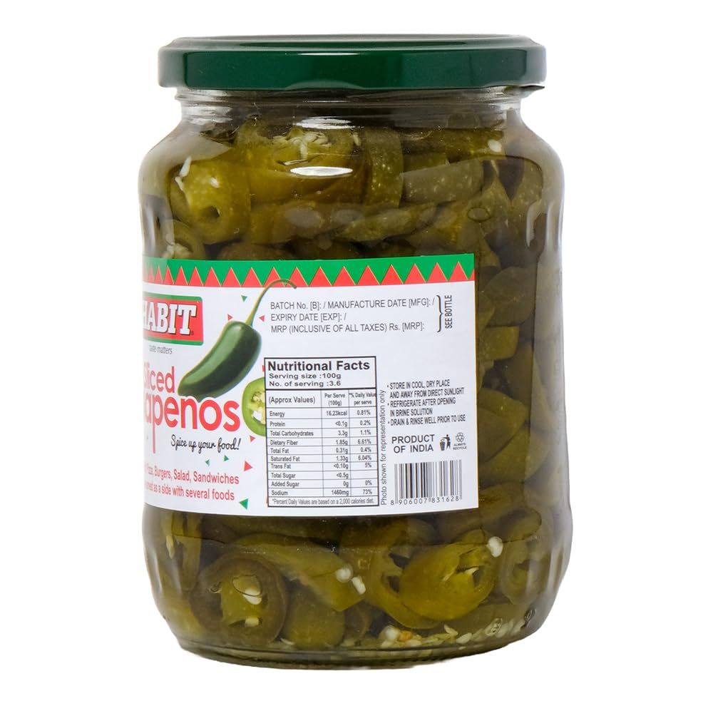 Habit Jalapenos Sliced In Brine Bottle, 680g