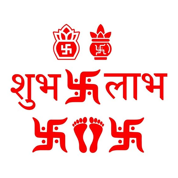 Diwali Stickers Combo, 1pc (Shubh Labh, Satiya, Lakshmi Charan)