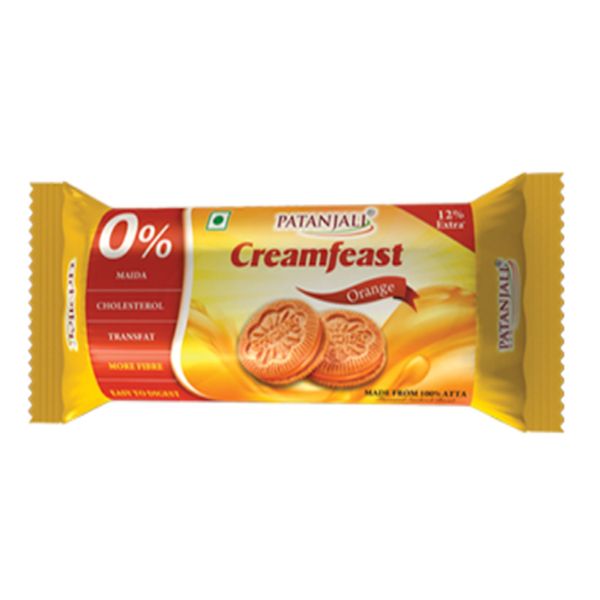 Patanjali (Rs.5) Creamfeast Biscuit - Orange, 41g