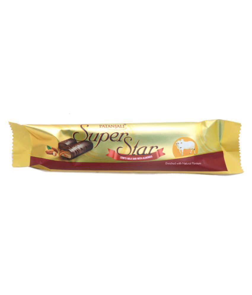 Patanjali Super Star Cow Milk Bar With Almonds, 18g