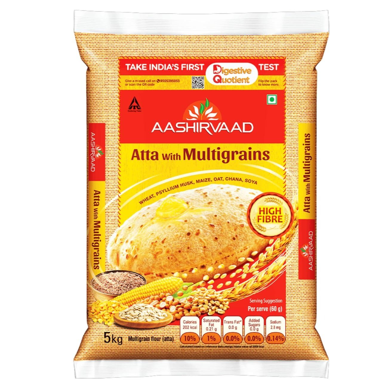 Aashirvaad Multigrain Atta Pouch, 5kg