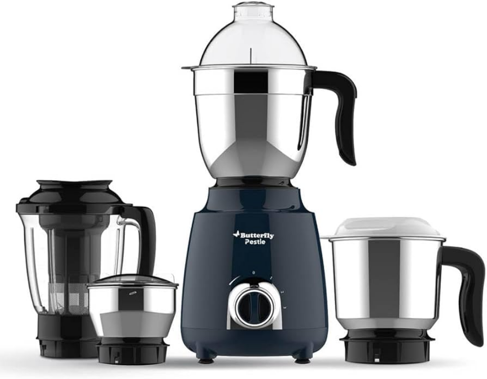Butterfly | PESTLE | Mixer Grinder (750 W 4 Jar, ink Blue)