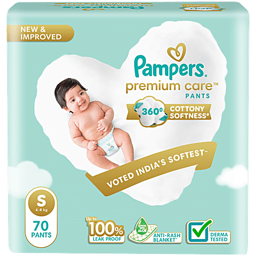 Pampers Premium Care Pant Style Diapers - S, 70pc