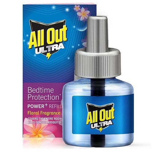 All Out Ultra Bedtime Protection Power Plus Refill - Floral Fragrance, 45ml