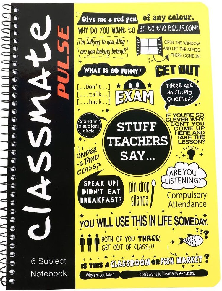 Classmate Pulse A4 Size Single Line Notebook - Multicolour, 300 Pages