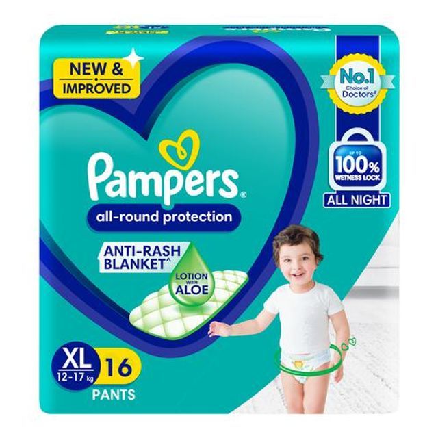 Pampers All Round Protection Baby Diaper Pants - XL, 16pc
