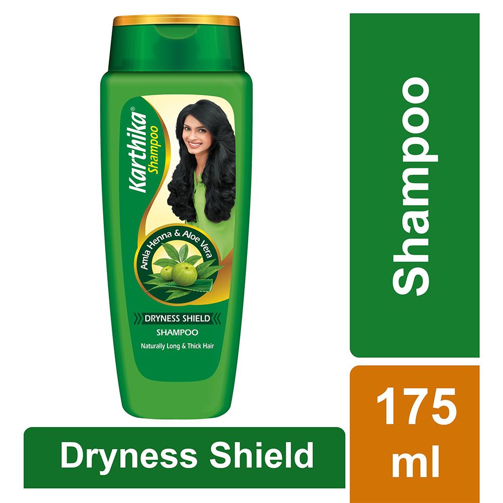 Karthika Shampoo Dryness Shield - Amla Henna & Aloe Vera, 175ml
