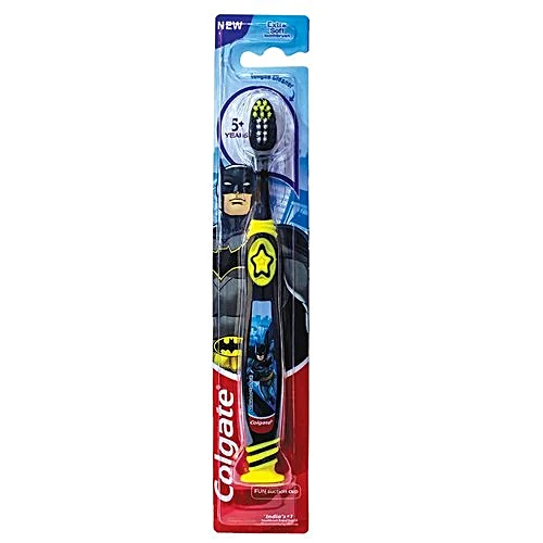 Colgate Kids Batman Toothbrush - Extra Soft With Tongue Cleaner, 1pc