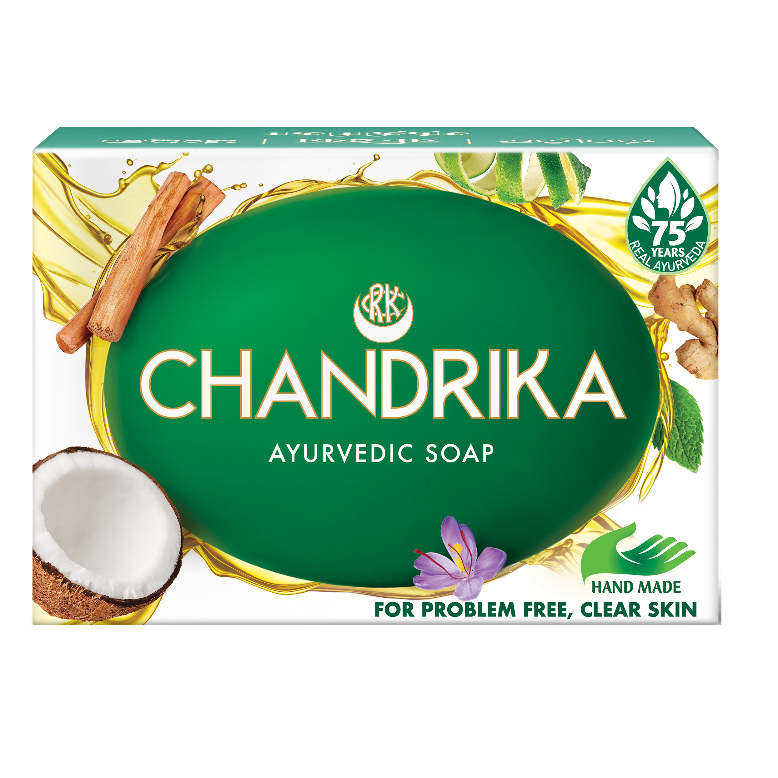 Chandrika Ayurvedic Handmade Soap, 125g