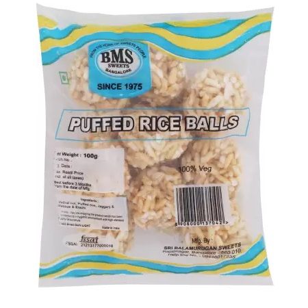 BMS Puffed Rice Balls, 120g