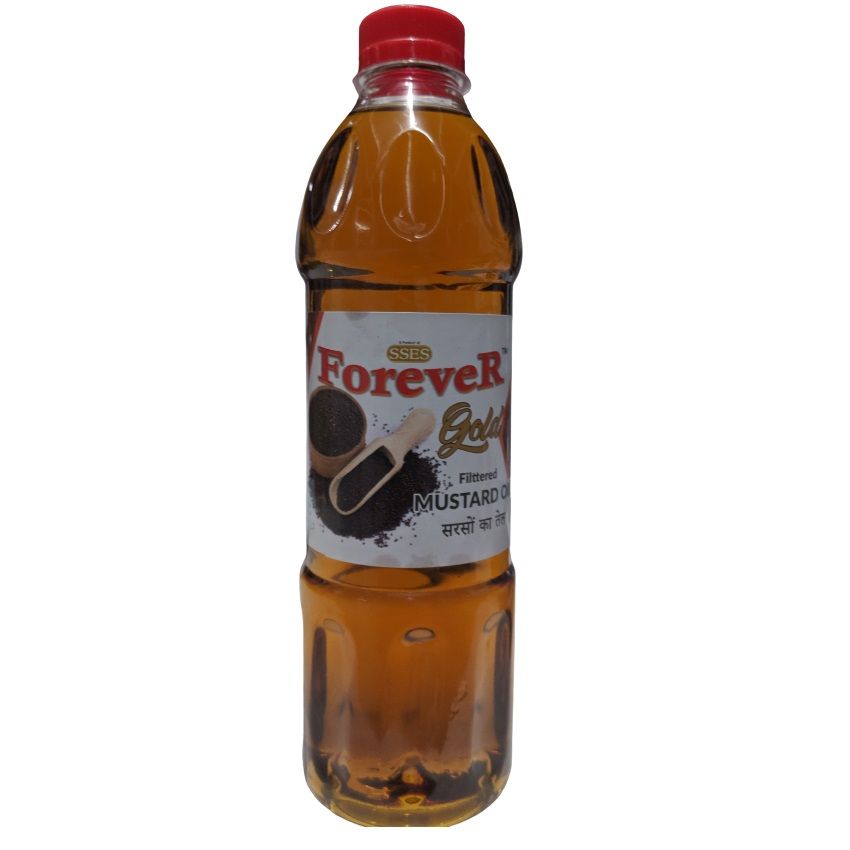 Forever Gold Filtered Mustard Oil PET Bottle, 1L