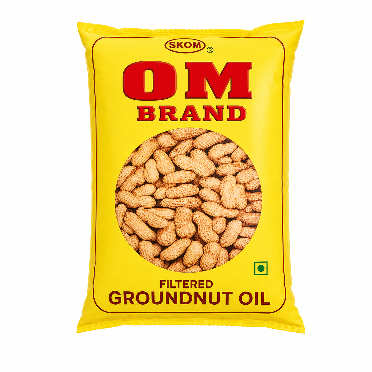 Om Brand Filtered Groundnut Oil Pouch, 935ml