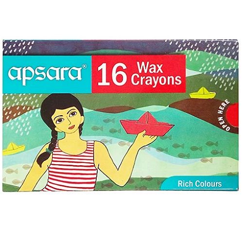 Apsara Wax Crayons, 16 Shades