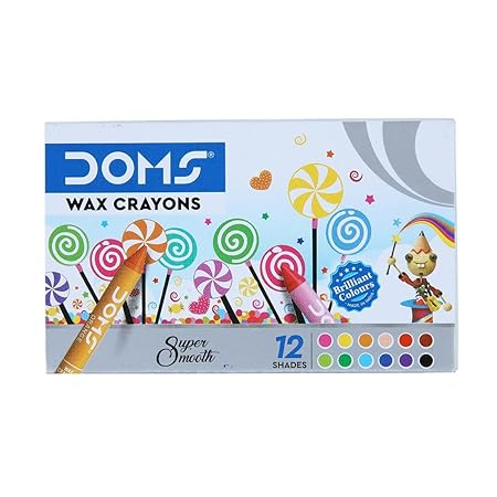 Doms Wax Crayons Shade Set - Assorted, 12pc