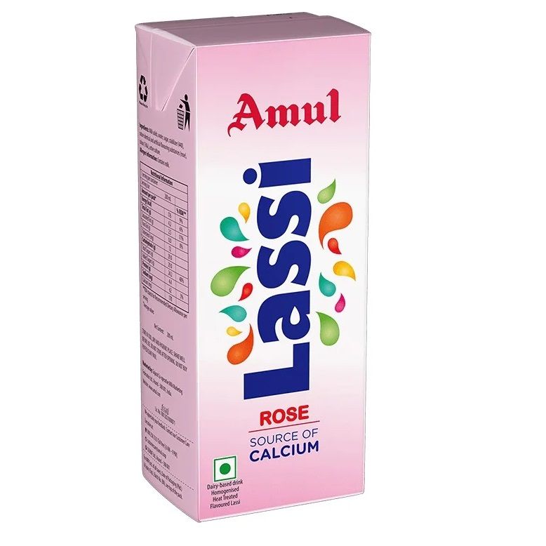 Amul Rose Lassi Tetra Pack, 200ml