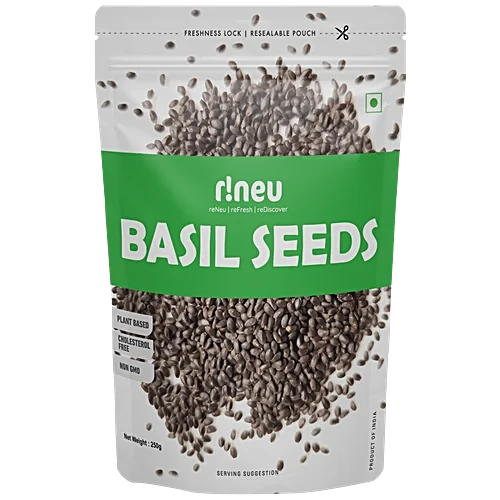r!neu Basil Seeds - Plain, 250g