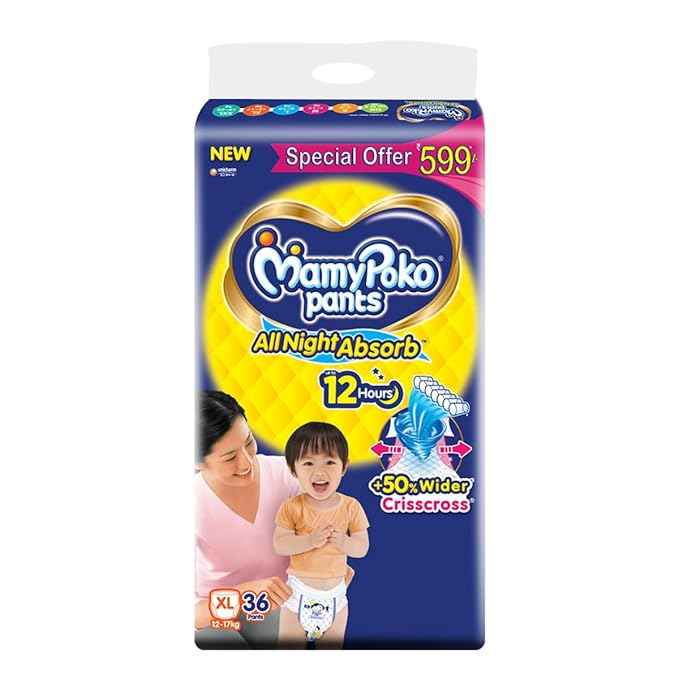 Mamypoko All Night Absorb Diaper Pant - XL, 36pc