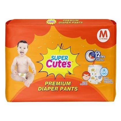 Super Cute's Diaper Pants For Babies - M, 2pcs