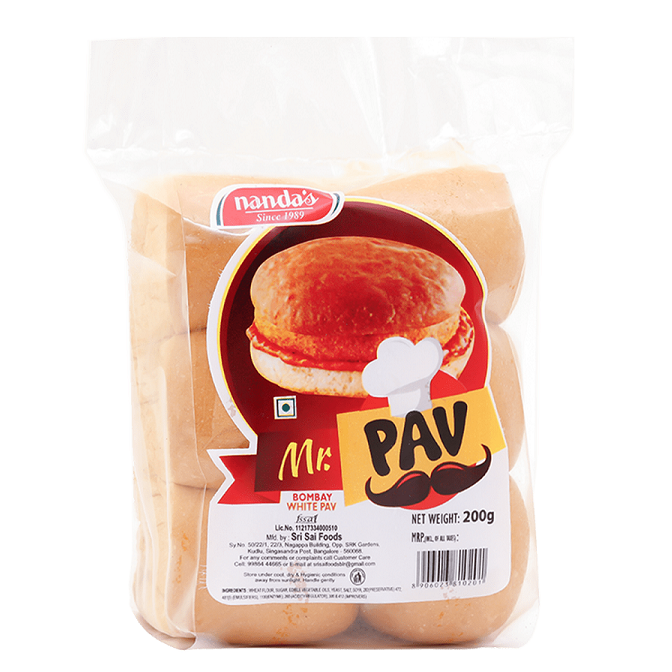 Nanda's Mr. Bready Pav Buns, 200g (6pc)