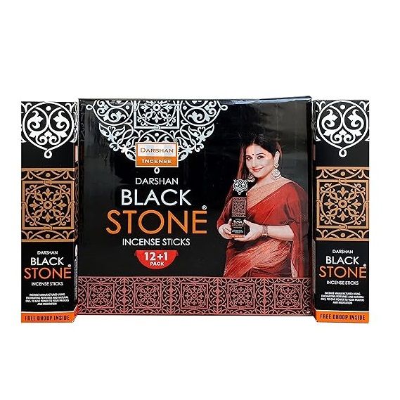 Darshan Incense Sticks - Black Stone, 95g