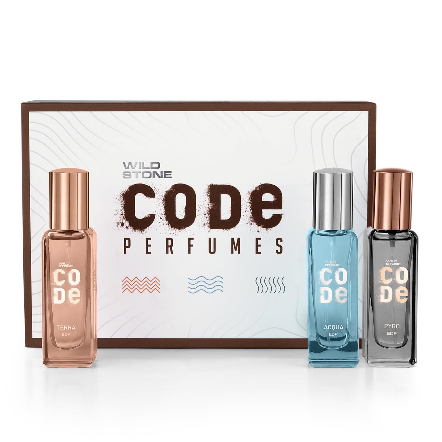 Wild Stone CODE Luxury Men Perfume Body Spray Gift Set - 20ML x 3, Him Eau de Parfum, 60 ml
