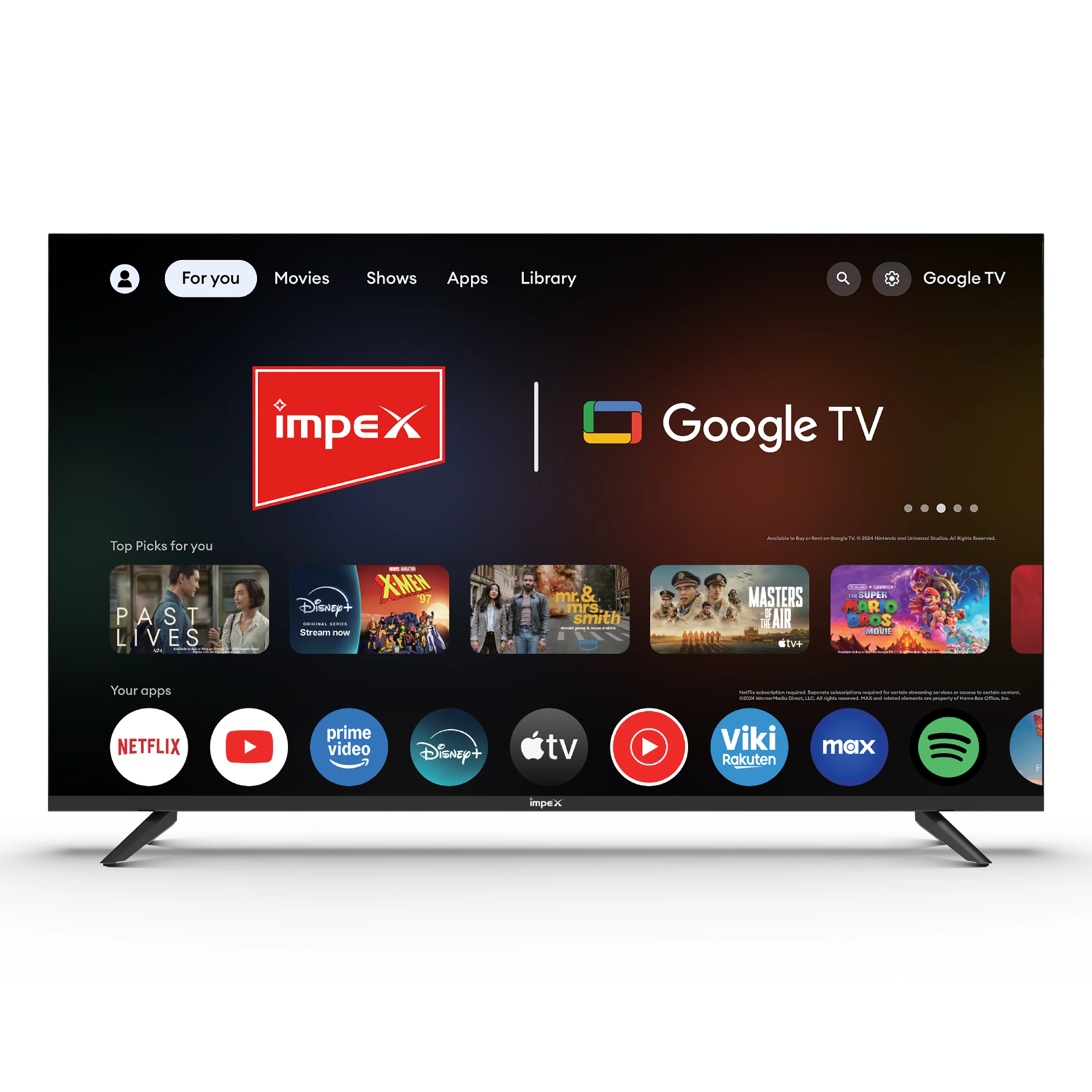 Impex | evoQ 43S4QLF3 | Google QLED TV 4K (43Inch)