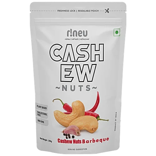 r!neu Premium Cashew Nuts - Barbeque, 250g