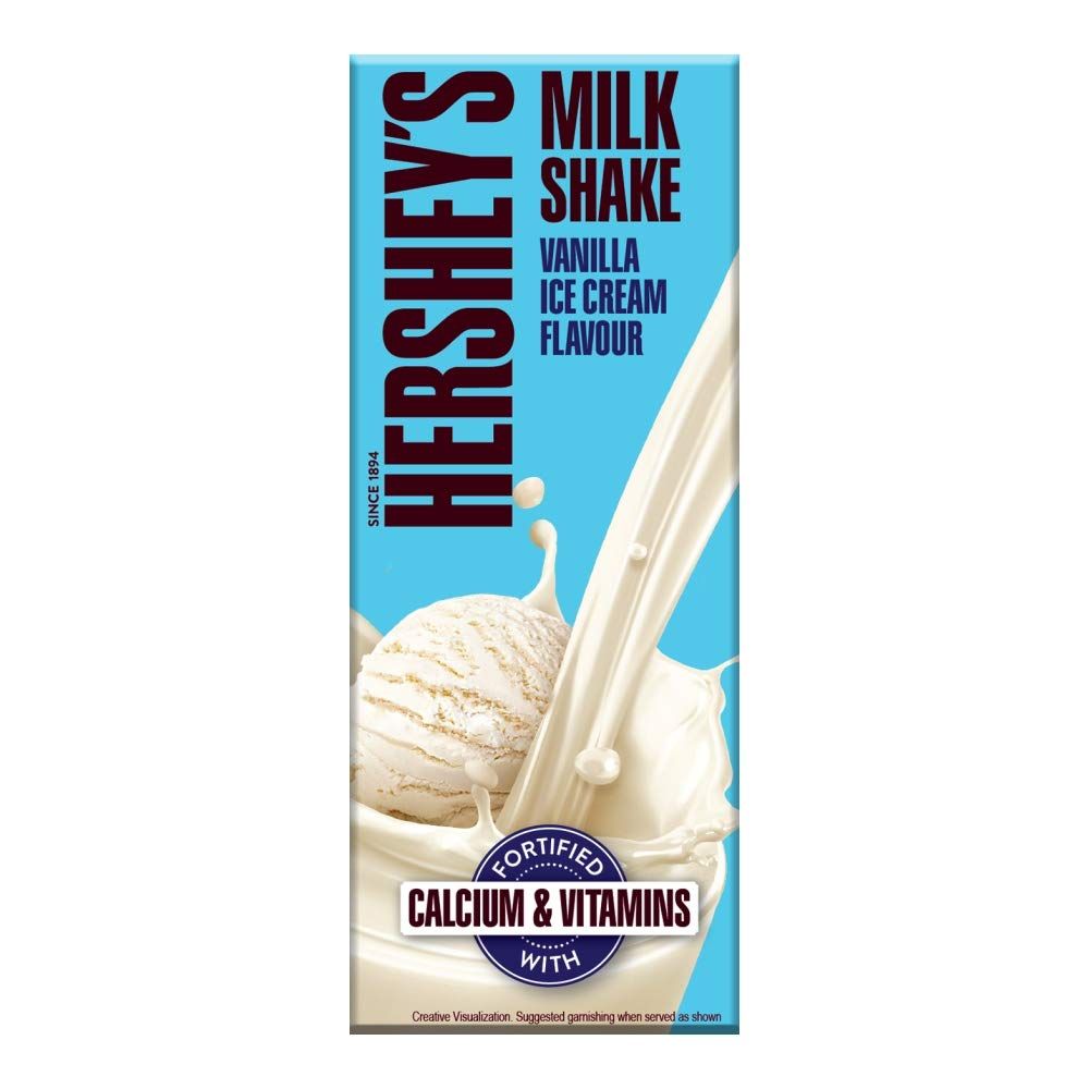 Hershey's Milkshake Tetra Pack - Vanilla Ice Cream Flavour, 180ml
