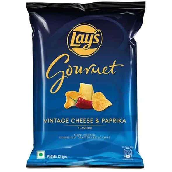 Lays Gourmet Potato Chips - Vintage Cheese & Paprika, 80g