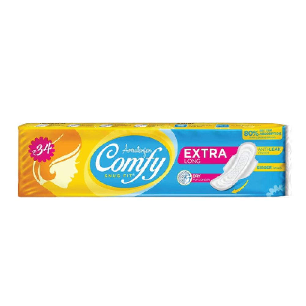 Amrutanjan Comfy Snug Fit Sanitary Pads, - XL, 6pcs