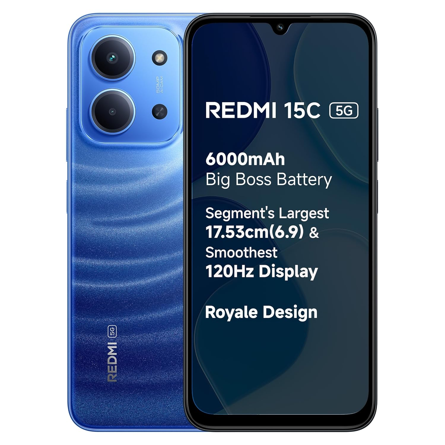 Redmi | 15C | 5G Smartphone (4GB RAM, 128GB ROM, Moonlight Blue)