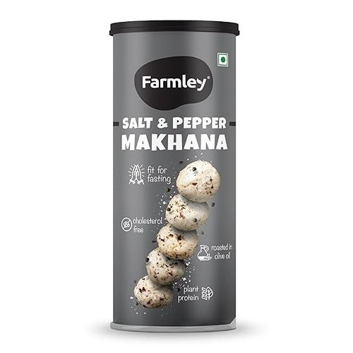 Farmley Black Pepper Roasted Makhana Jar, 83g
