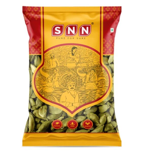 SNN Cardamom / Elaichi Pouch - Green, 25g