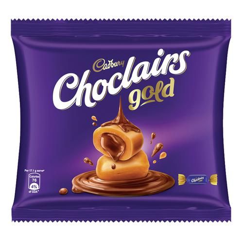 Cadbury (Re.2) Choclairs Candy Pouch - Gold, 125g (5g X 25pc)