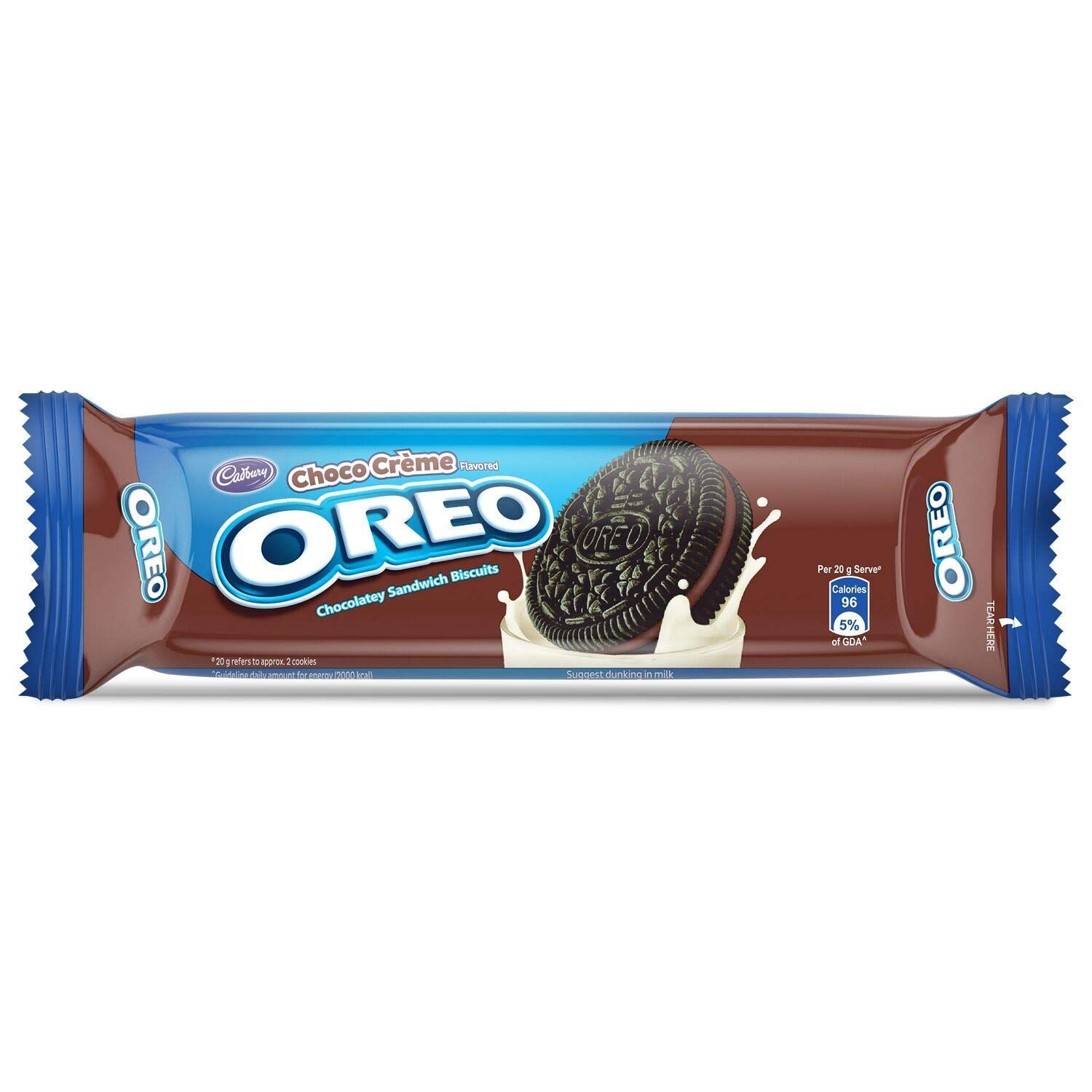 Cadbury Oreo Chocolatey Sandwich Biscuit - Choco Creme, 108.55g