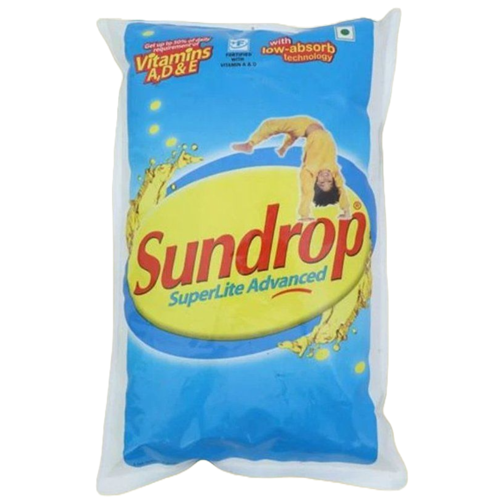 Sundrop Super Lite Advanced Sunflower Oil Pouch, 1L